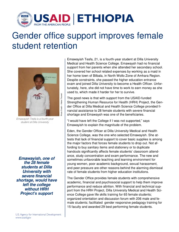 The Impact of Gender Office Support on Female Students at Dilla University