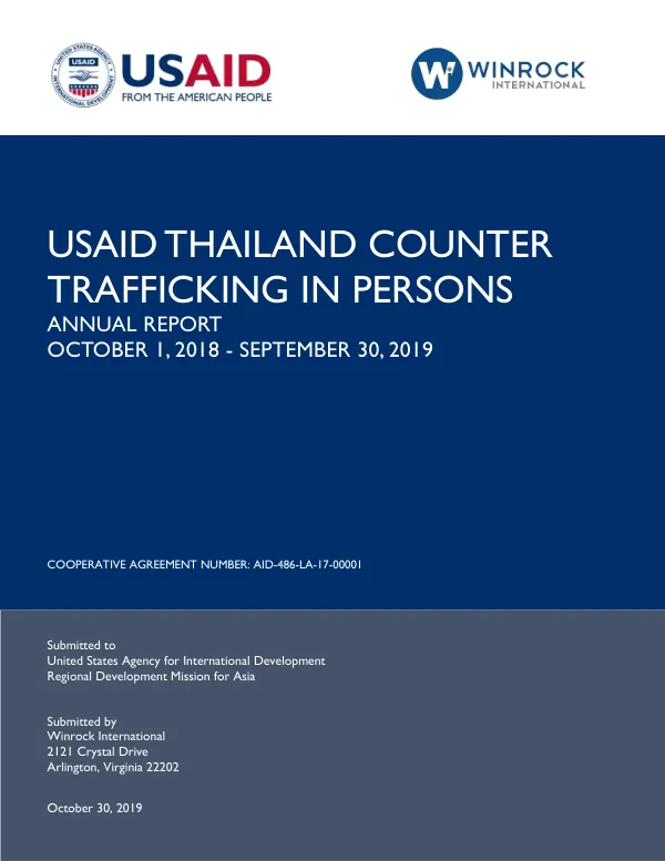 USAID Thailand Counter Trafficking in Persons Annual Report