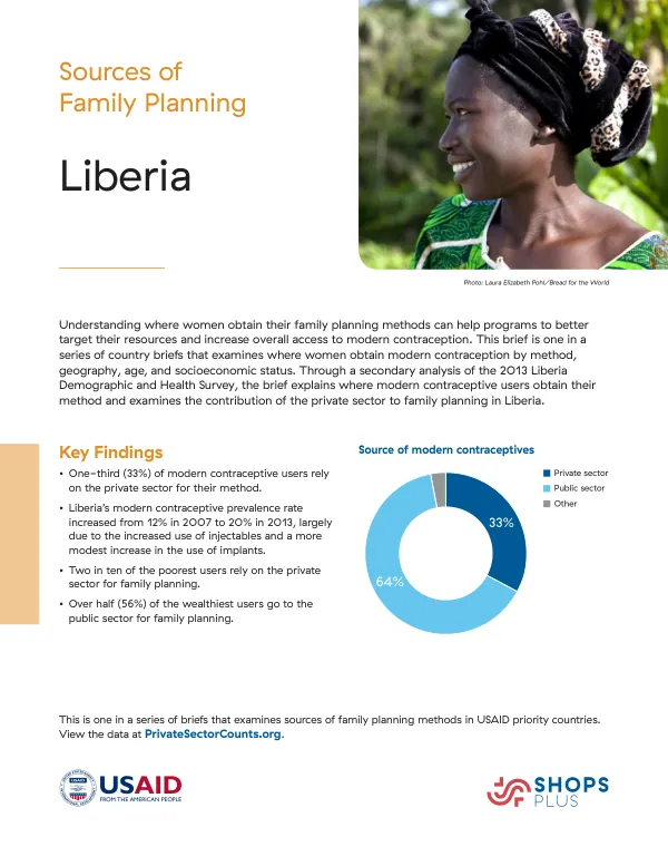 Sources of Family Planning: Liberia