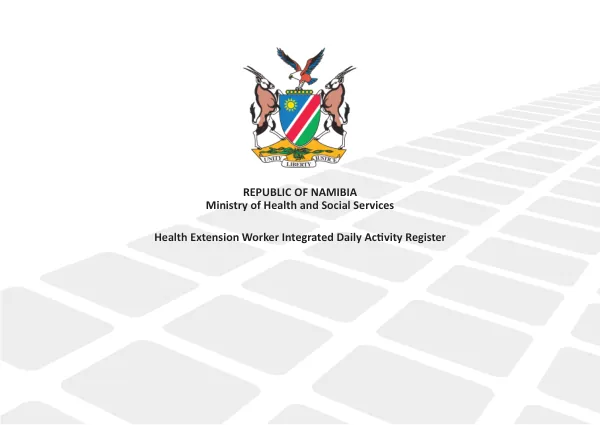 Health Extension Worker Integrated Daily Activity Register