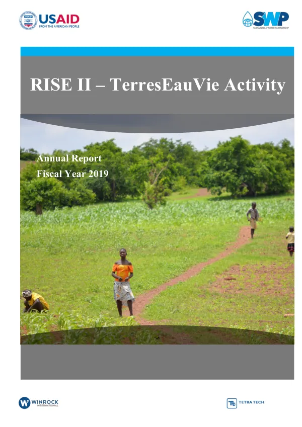 Annual Report Fiscal Year 2019 RISE II – TerresEauVie Activity