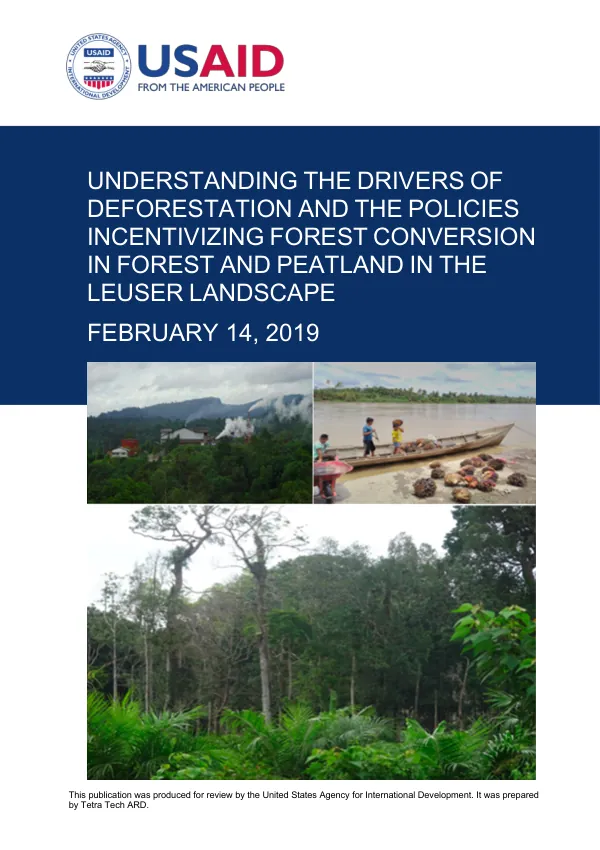 Understanding the Drivers of Deforestation and the Policies Incentivizing Forest Conversion in Forest and Peatland in the Leuser Landscape