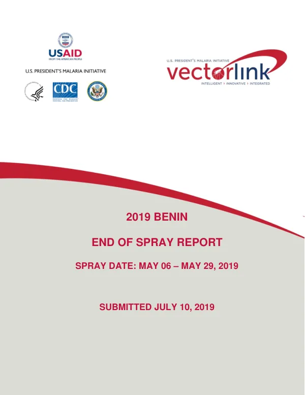 2019 BENIN END OF SPRAY REPORT