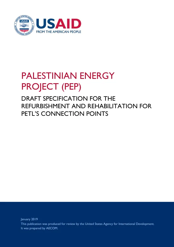 Specifications for Refurbishment and Rehabilitation of PETL's Connection Points