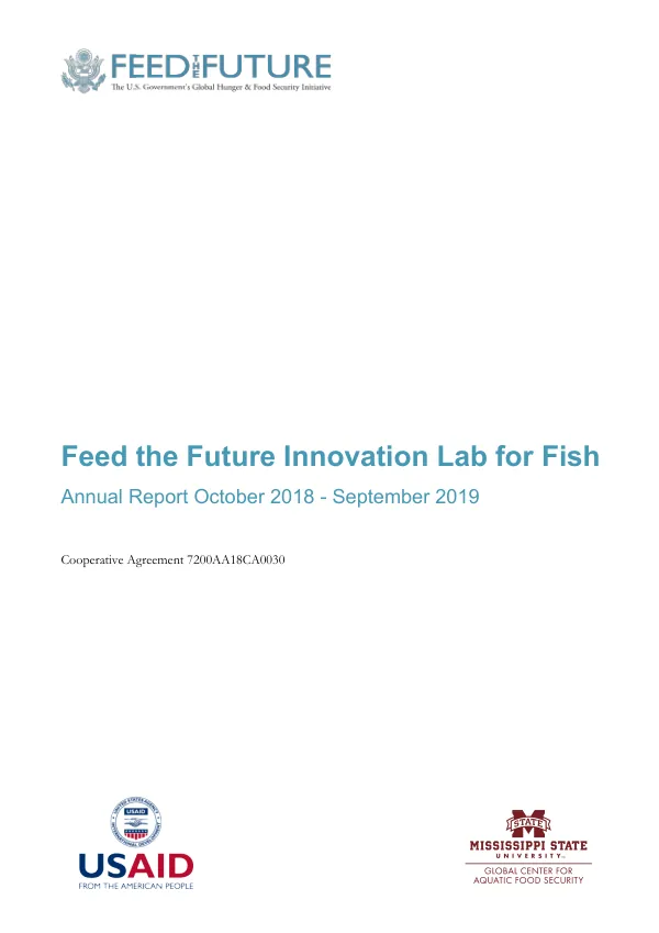 Feed the Future Innovation Lab for Fish Annual Report October 2018-September 2019