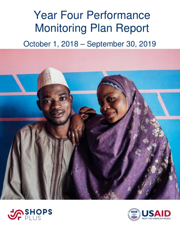 SHOPS Plus Year Four Performance Monitoring Plan Report