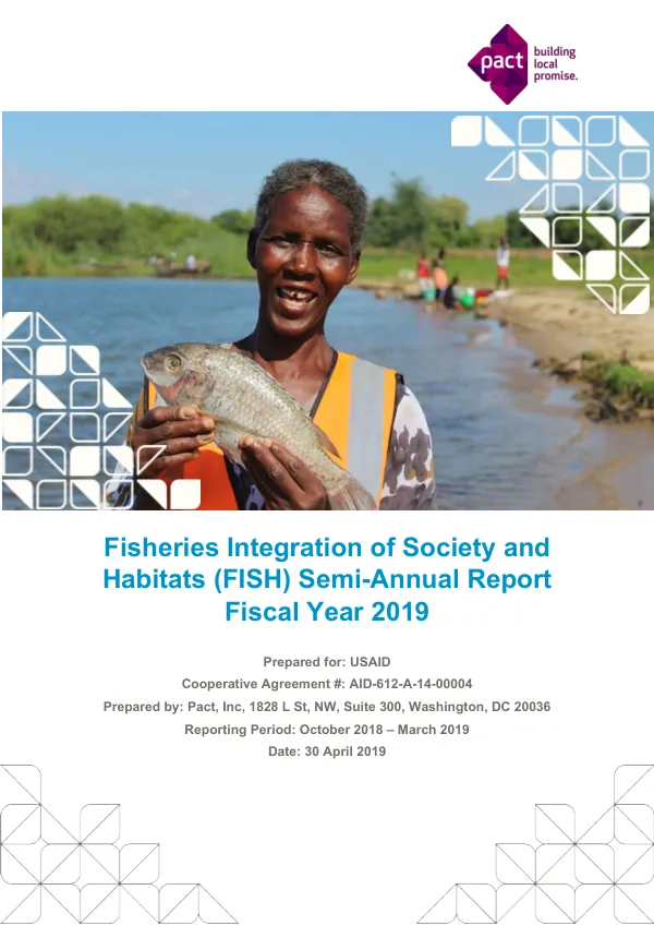 Fisheries Integration of Society and Habitats (FISH) Semi-Annual Report Fiscal Year 2019