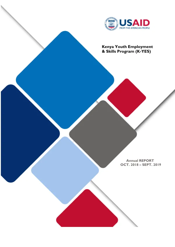 Kenya Youth Employment and Skills Program (K-YES) Annual Report 2018-2019
