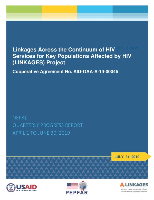 LINKAGES Quarterly Report (April 1 to June 30, 2019) - Nepal