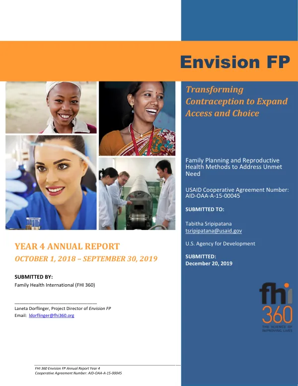 FHI 360 Envision FP Annual Report Year 4