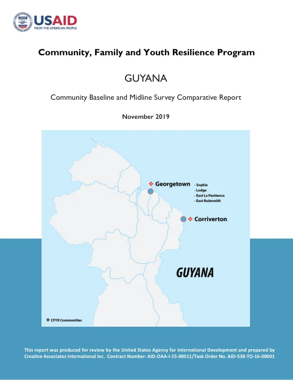 Community, Family and Youth Resilience Program End-line Survey Comparative Report