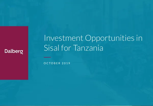 Investment Opportunities in Sisal for Tanzania