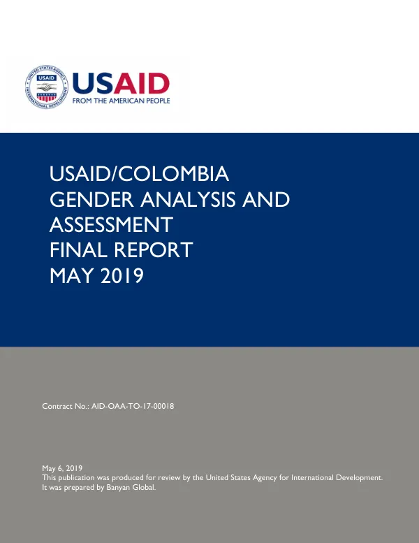 USAID/Colombia Gender Analysis and Assessment Final Report