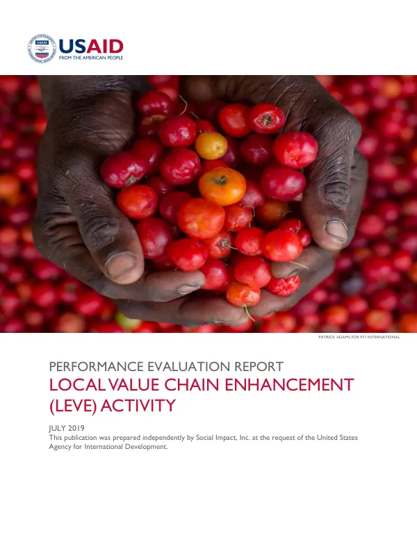 Performance evaluation report local value chain enhancement (LEVE) activity
