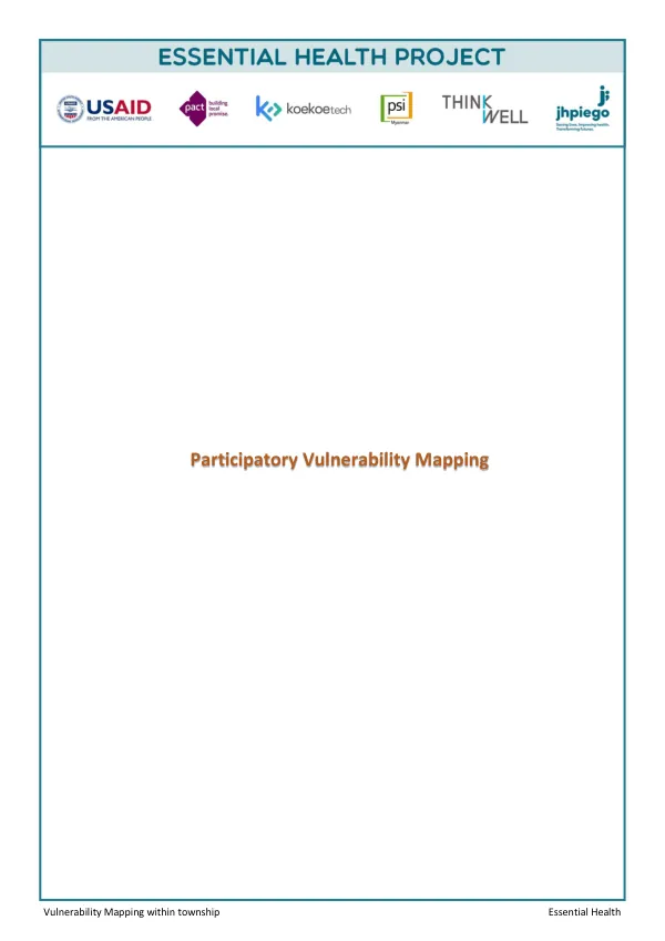 Participatory Vulnerability Mapping