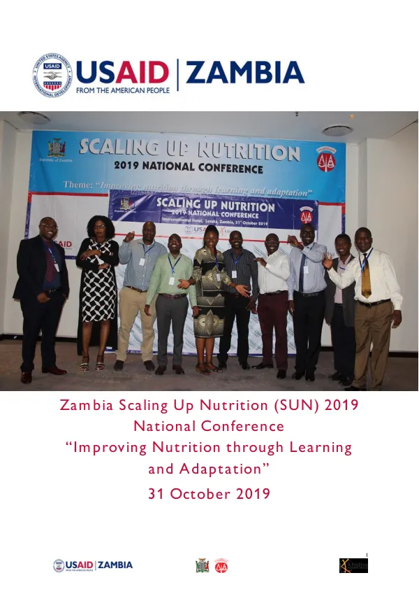 Zambia Scaling Up Nutrition (SUN) 2019 National Conference