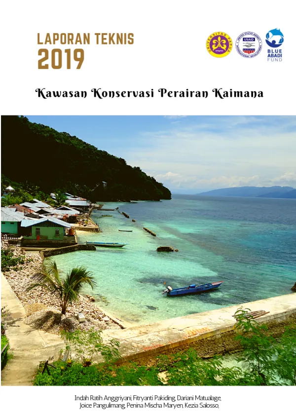 Laporan Teknis 2019: Kawasan Konservasi Perairan Kaimana