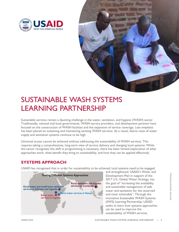 Sustainable WASH Systems Learning Partnership Fact Sheet