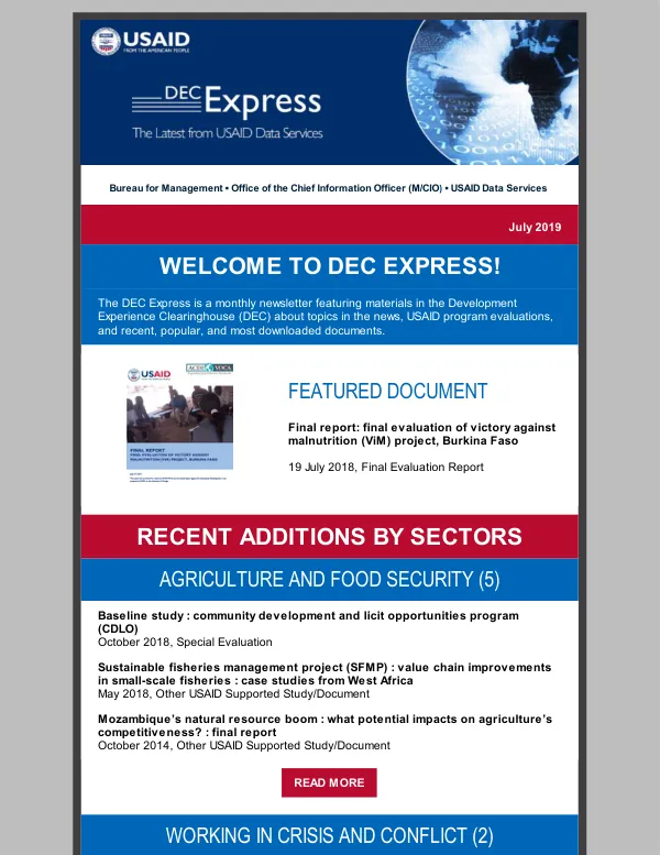 DEC Express: Monthly Newsletter