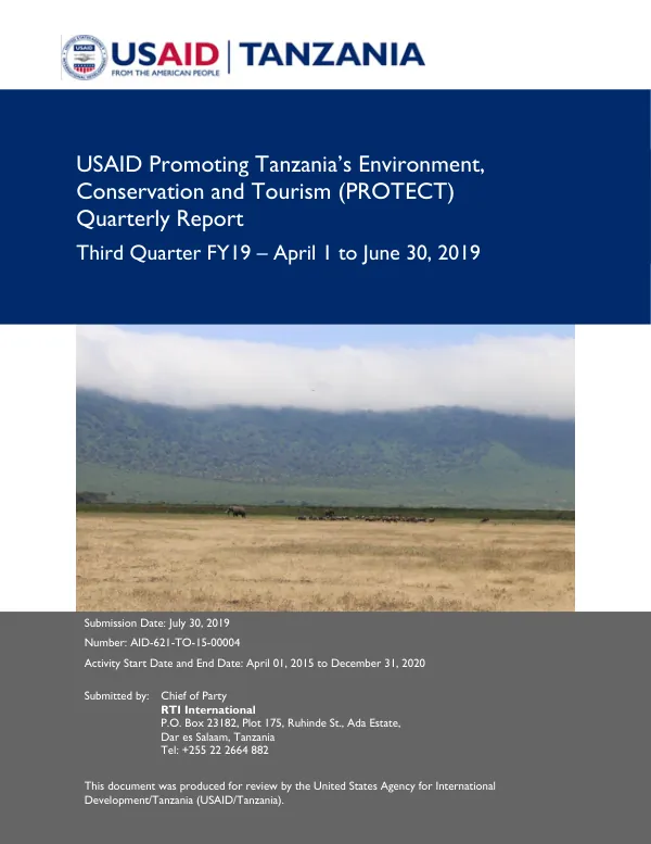 USAID PROTECT Quarterly Report (Apr – Jun 2019)