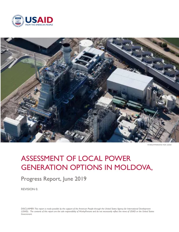 Assessment of Local Power Generation Options in Moldova, Progress Report, June 2019
