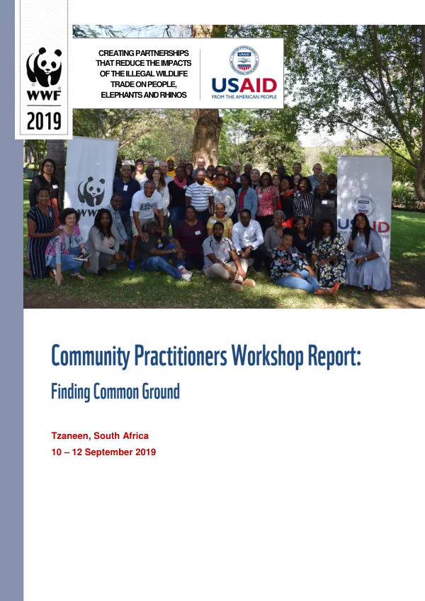 Community Practitioners Workshop Report: Finding Common Ground