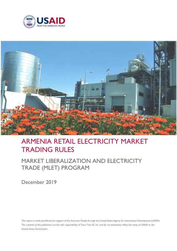Armenia Retail Electricity Market Trading Rules