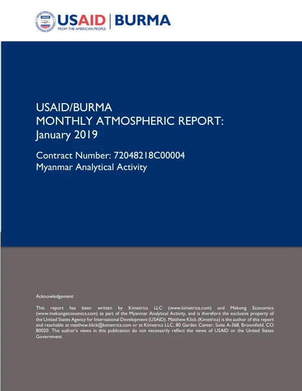 January 2019 Monthly Atmospheric Report