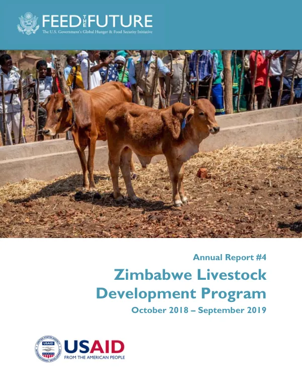 Annual Report #4: Feed the Future Zimbabwe Livestock Development Program