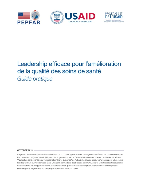 Leadership efficace pour l'amélioration de la qualité des soins de santé: Guide pratique