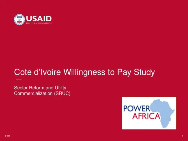 Cote d'Ivoire Willingness to Pay Study