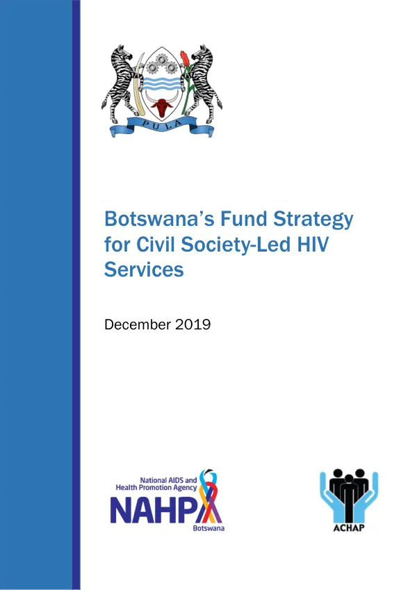 Botswana's Fund Strategy for Civil Society-Led HIV Services