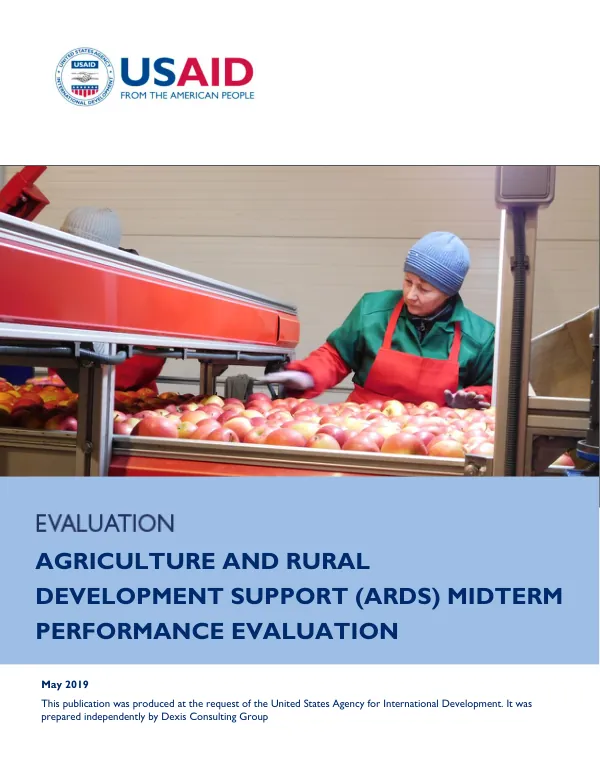 Agriculture and Rural Development Support (ARDS) Midterm Performance Evaluation