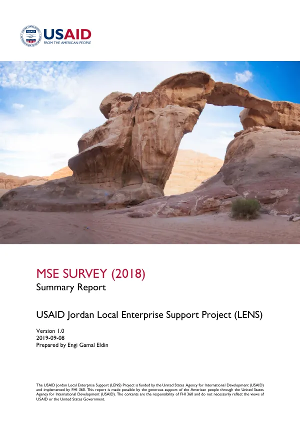 USAID LENS Report of Micro and Small Enterprises Survey