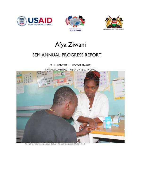Semiannual Progress Report FY19 (January 1 – March 31, 2019)