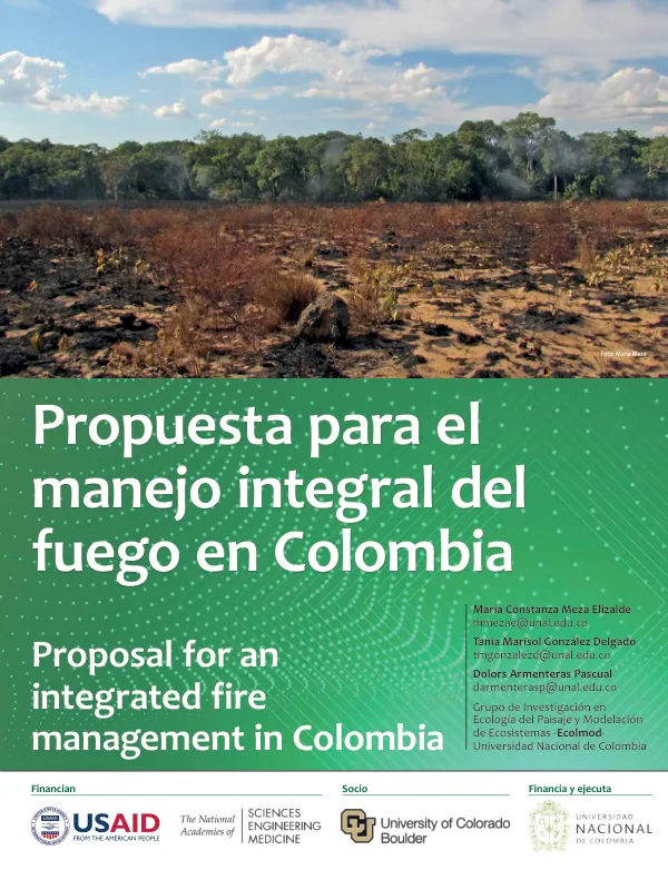 Propuesta para el manejo integral del fuego en Colombia