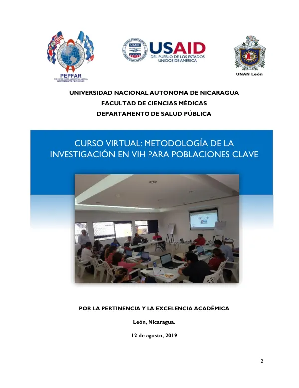 Final Report: Curso Virtual de Metodología de la Investigación en VIH para Poblaciones Clave