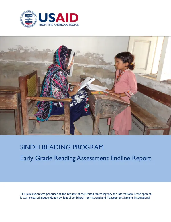 Sindh Reading Program Early Grade Reading Assessment Endline Report