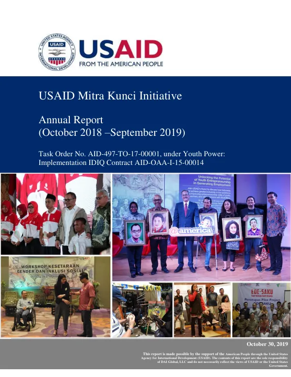 USAID Mitra Kunci Initiative Annual Report (October 2018 –September 2019)