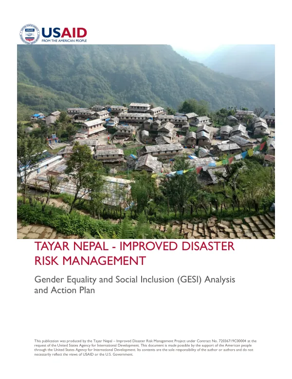 Tayay Nepal – GESI Analysis and Action Plan