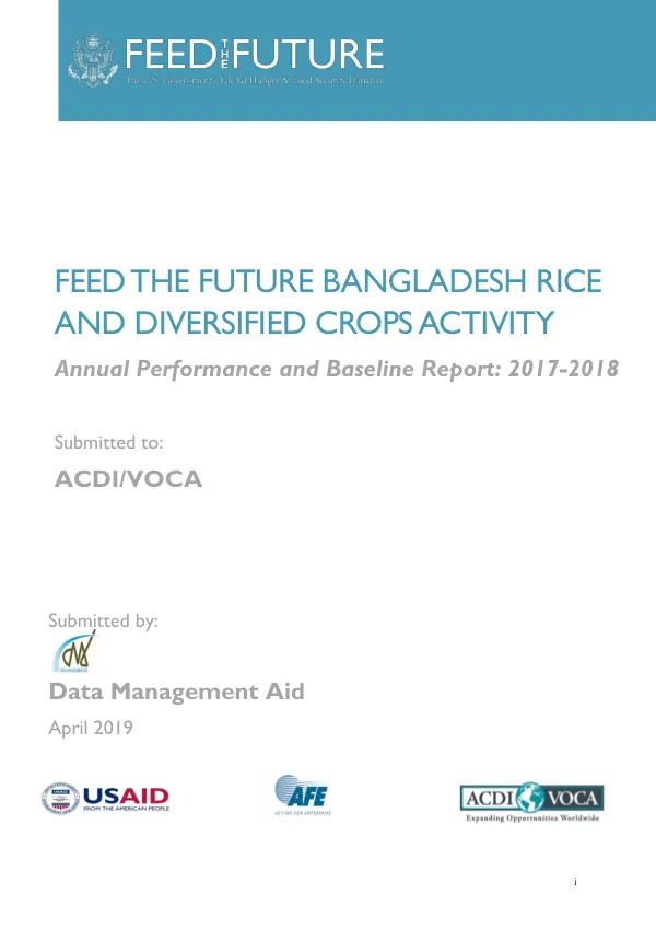 Annual Performance and Baseline Report: 2017-2018