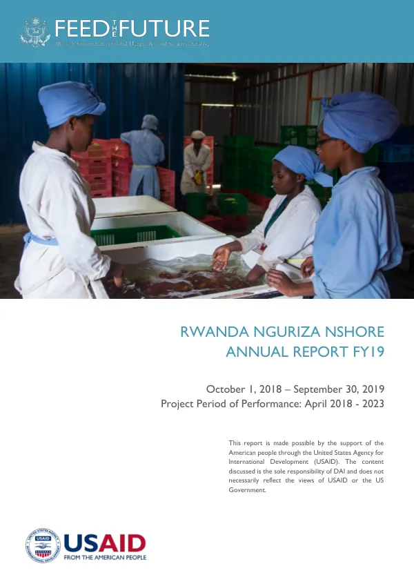 Annual Report FY19: Rwanda Nguriza Nshore