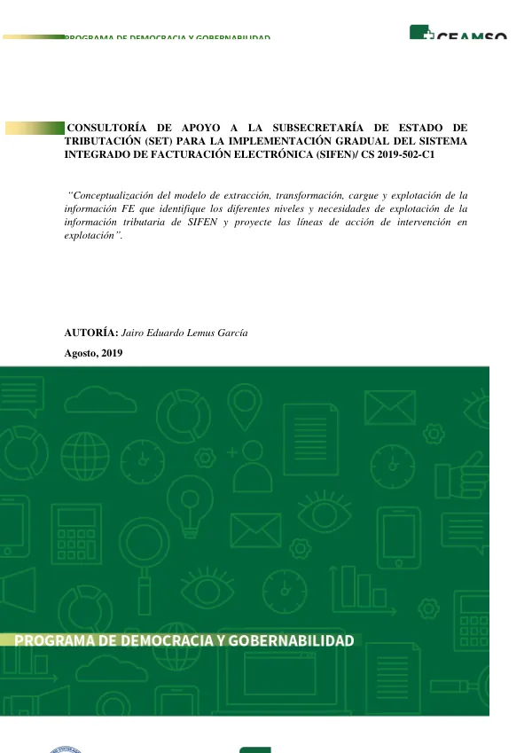 Consultoría de apoyo a la Subsecretaría de Estado de Tributación (SET) para la implementación gradual del Sistema Integrado de Facturación Electrónica (SIFEN)
