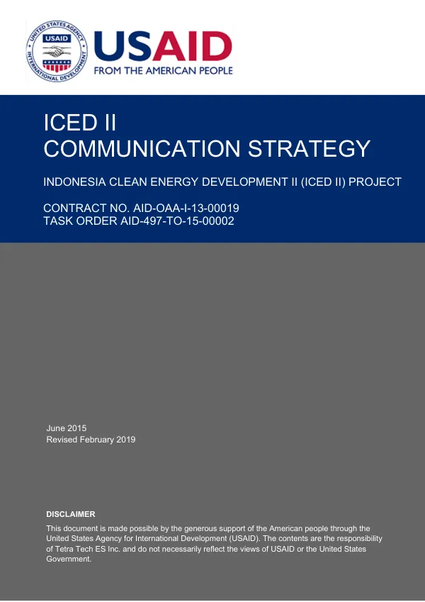 ICED II COMMUNICATION STRATEGY