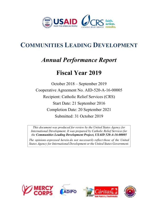 Annual Performance Report Fiscal Year 2019