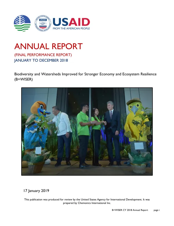 B+WISER CY 2018 Annual Report (FINAL PERFORMANCE REPORT)