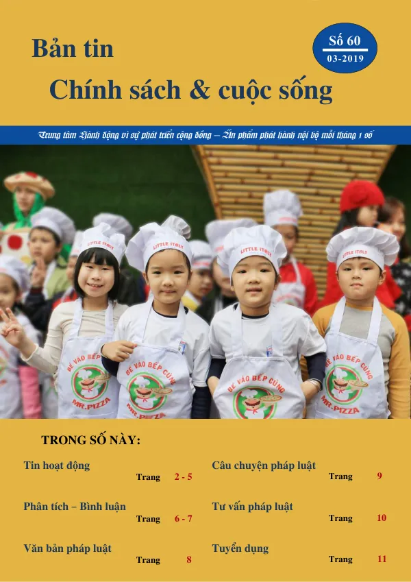 Bản tin Chính sách & Cuộc sống | Số 60, 03/2019
