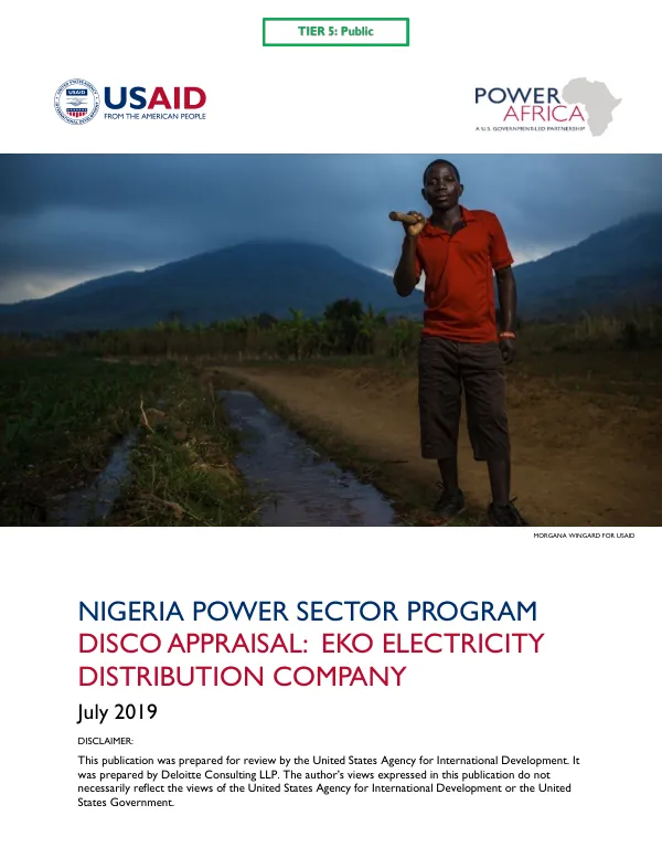 Nigeria Power Sector Program DISCO Appraisal: EKO Electricity Distribution Company