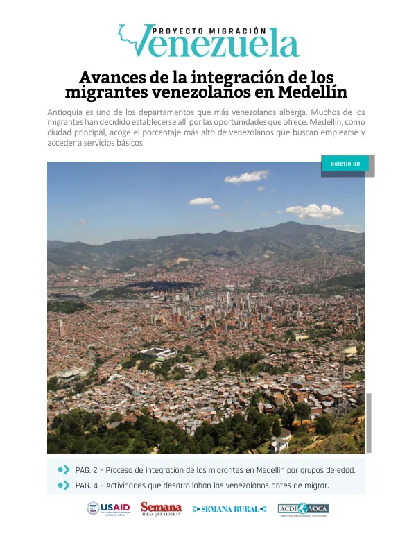 Avances de la integración de los migrantes venezolanos en Medellín