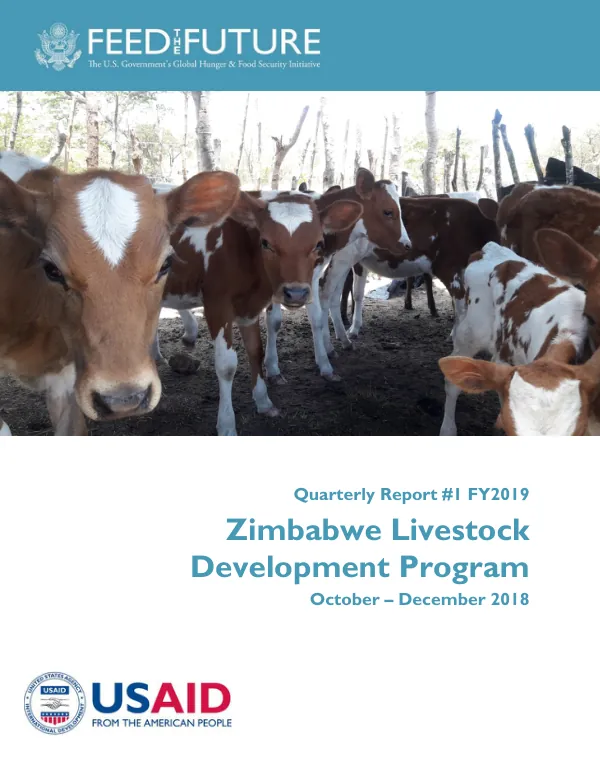 Quarterly Report #1 FY2019: Feed the Future Zimbabwe Livestock Development Program